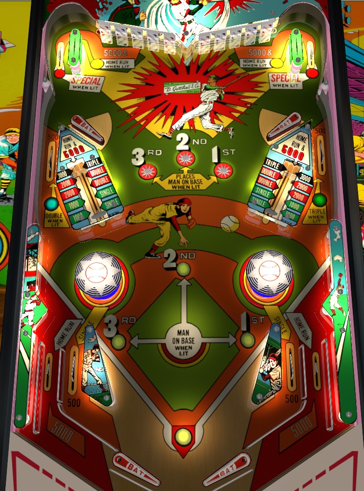 Big Hit playfield. Taken from VPX by HSM