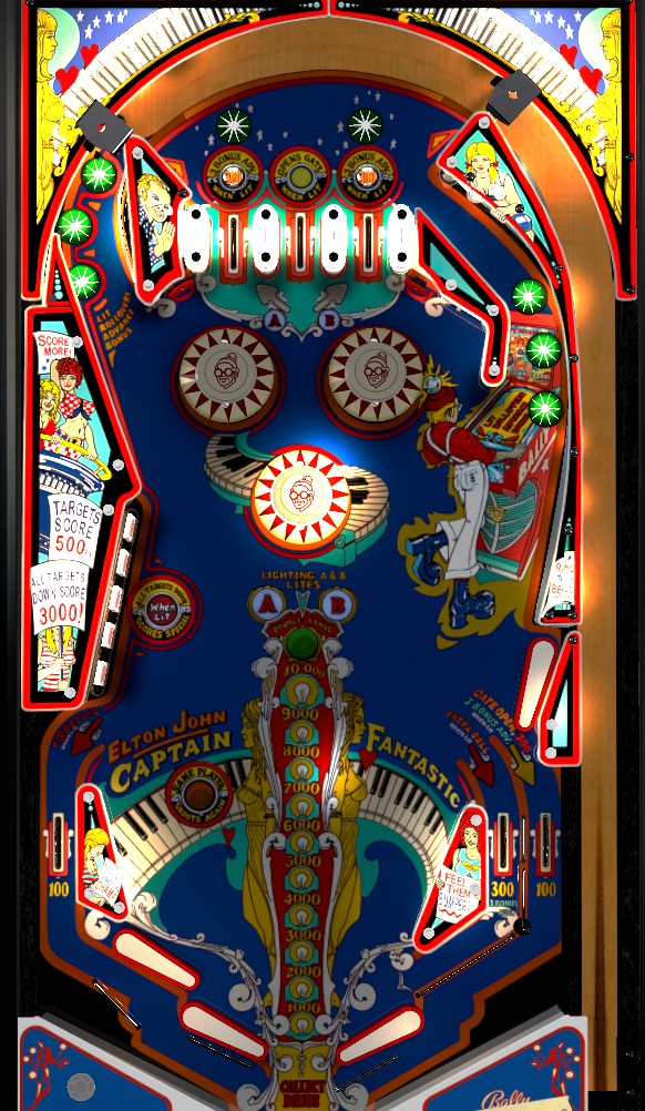 Captain Fantastic playfield. Taken from VPX by arngrim