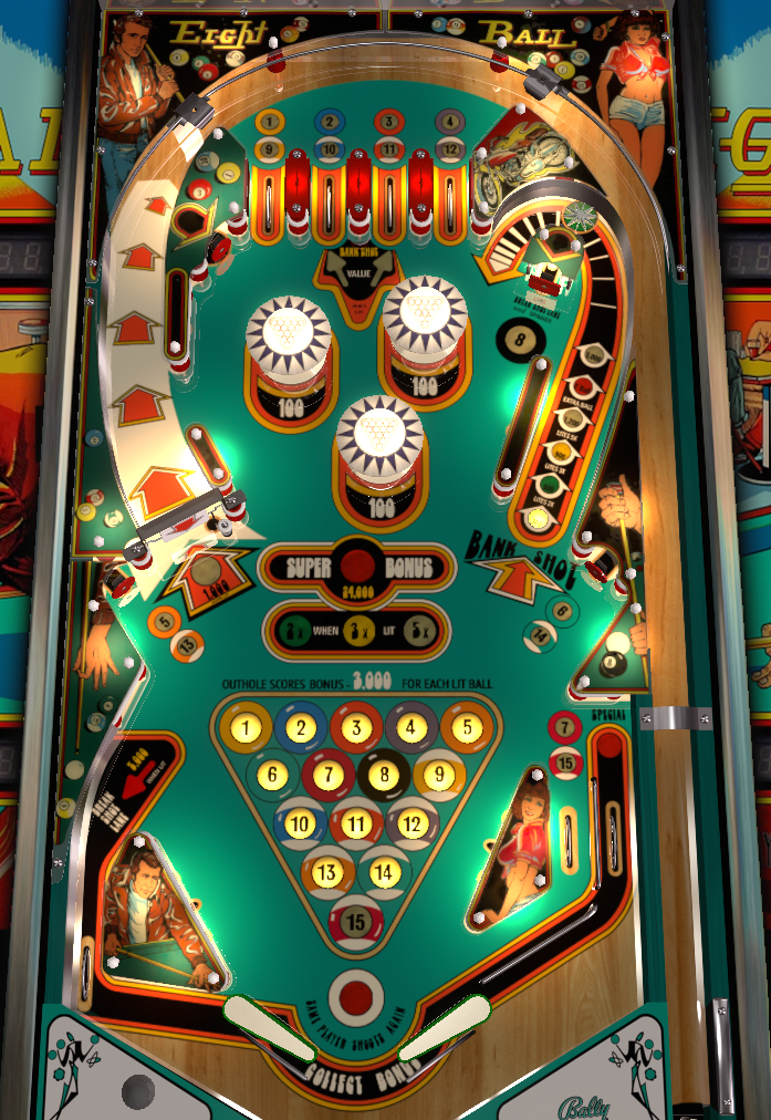 Eight Ball playfield. Taken from VPX by JPSalas