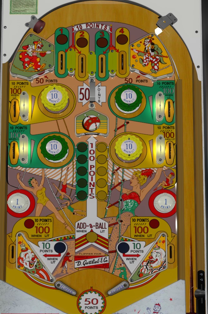 Flipper Fair playfield. Taken from VPX by Loserman76