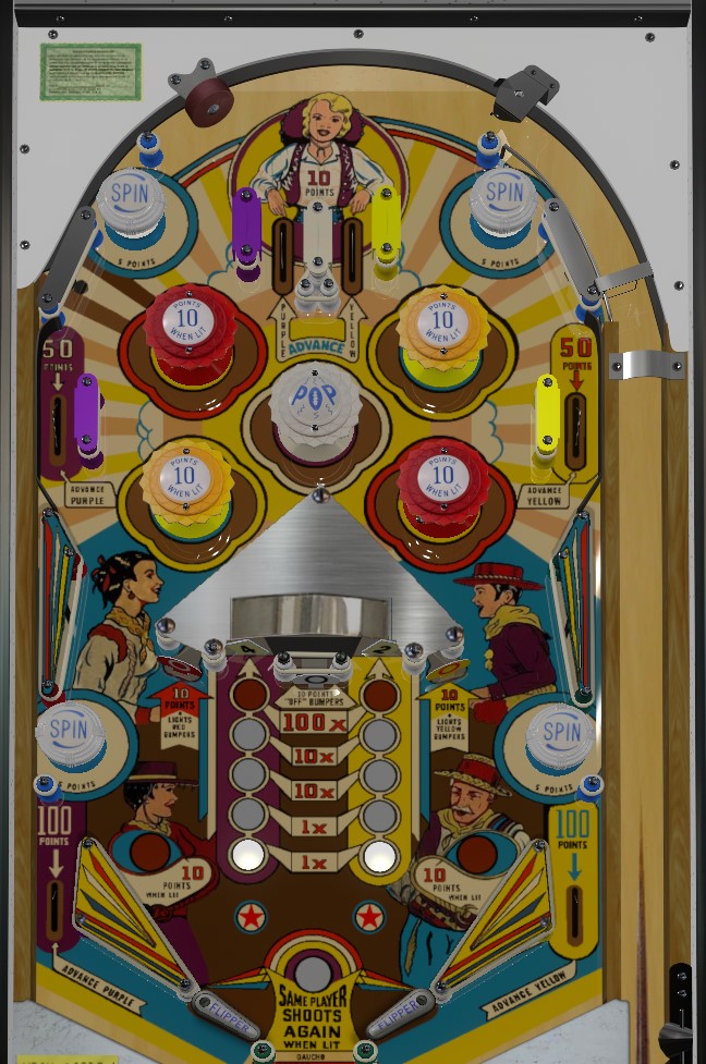 Gaucho playfield. Taken from VPX by Loserman76