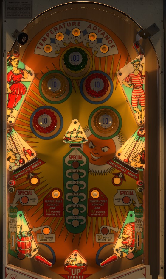 Heat Wave playfield. Taken from VPX by scottacus