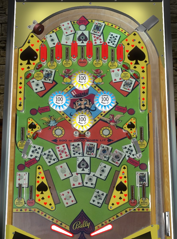 Hi-Lo Ace playfield. Taken from VPX by loserman76