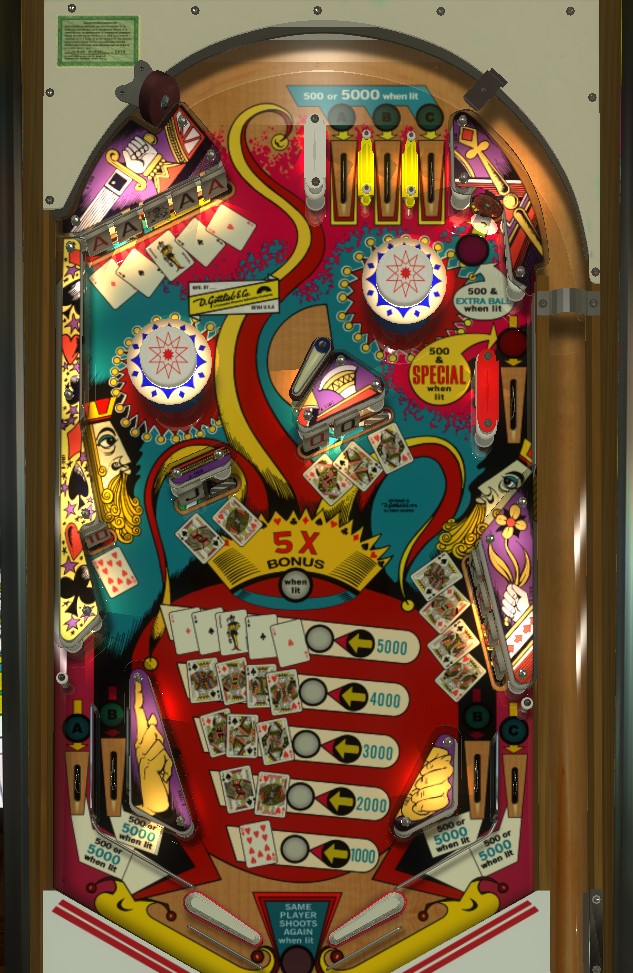 Joker Poker playfield. Taken from VPX by 32assassin