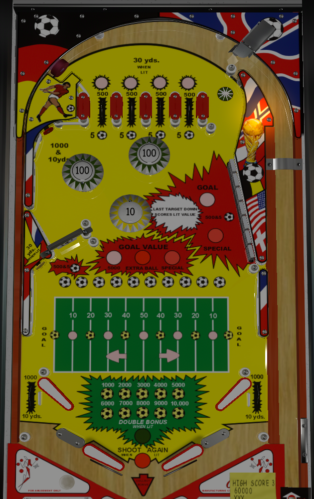 Kick Off! playfield. Taken from VPX by 7he S4ge