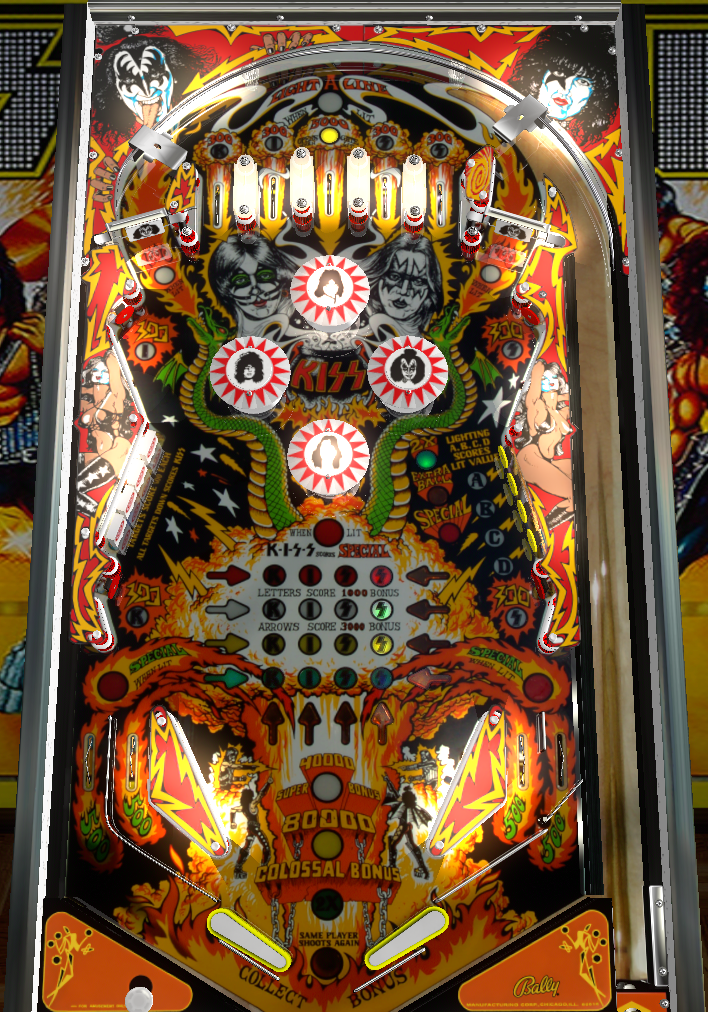 Kiss playfield. Taken from VPX by JPSalas and 32assassin