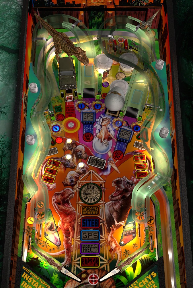 Lost World Jurassic Park playfield. Taken from VPX by JPSalas