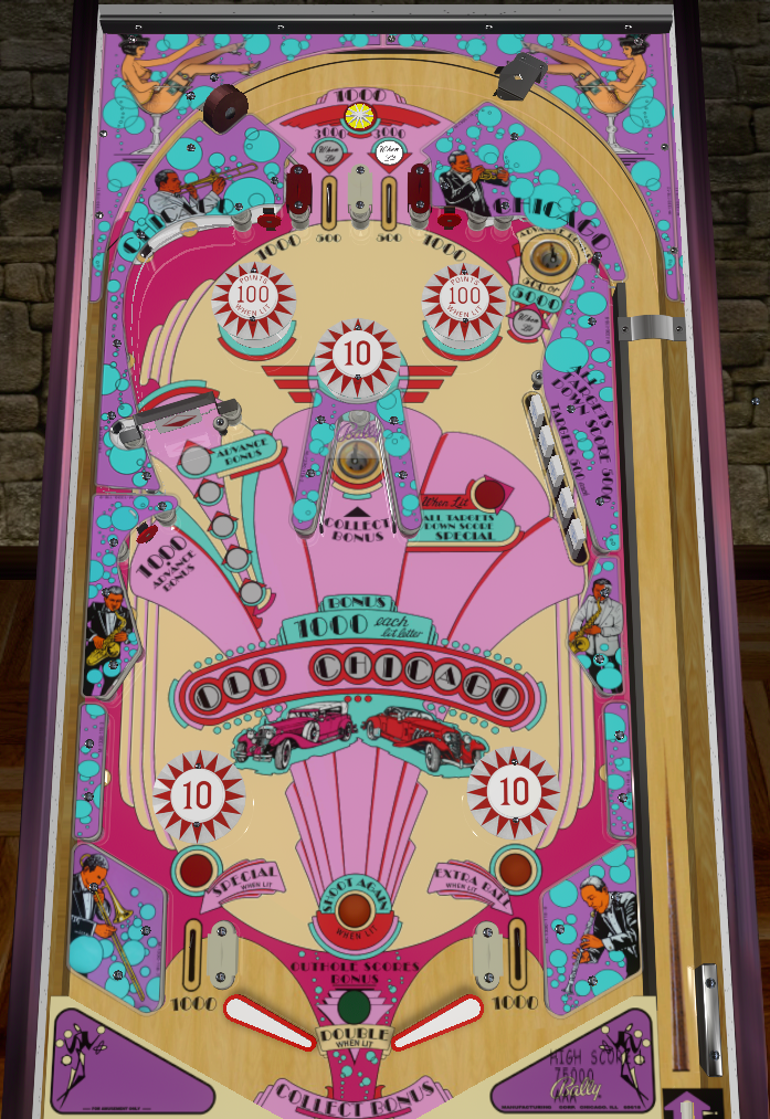 Old Chicago playfield. Taken from VPX by loserman76