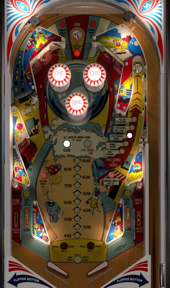 Pinball playfield. Taken from VPX by Armyaviation, Itchigo, et al.