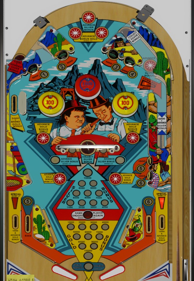 Prospector playfield. Taken from VPX by Loserman76