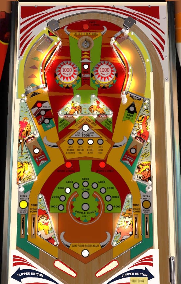 Stampede playfield. Taken from VPX by JPSalas