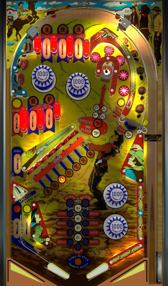 Sharpshooter playfield. Taken from VPX by HSM